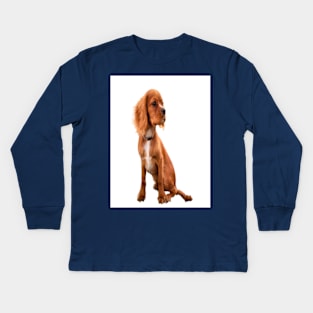 Dog with long ears Kids Long Sleeve T-Shirt